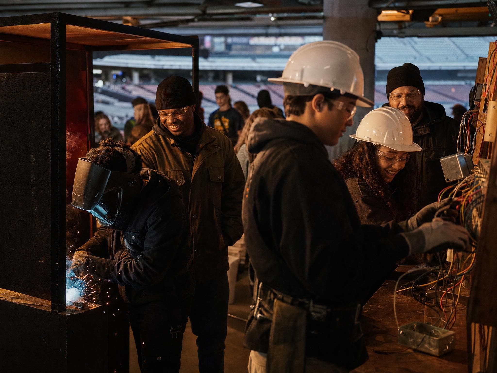 Students getting hands-on with the skilled trades at Built for the Bay